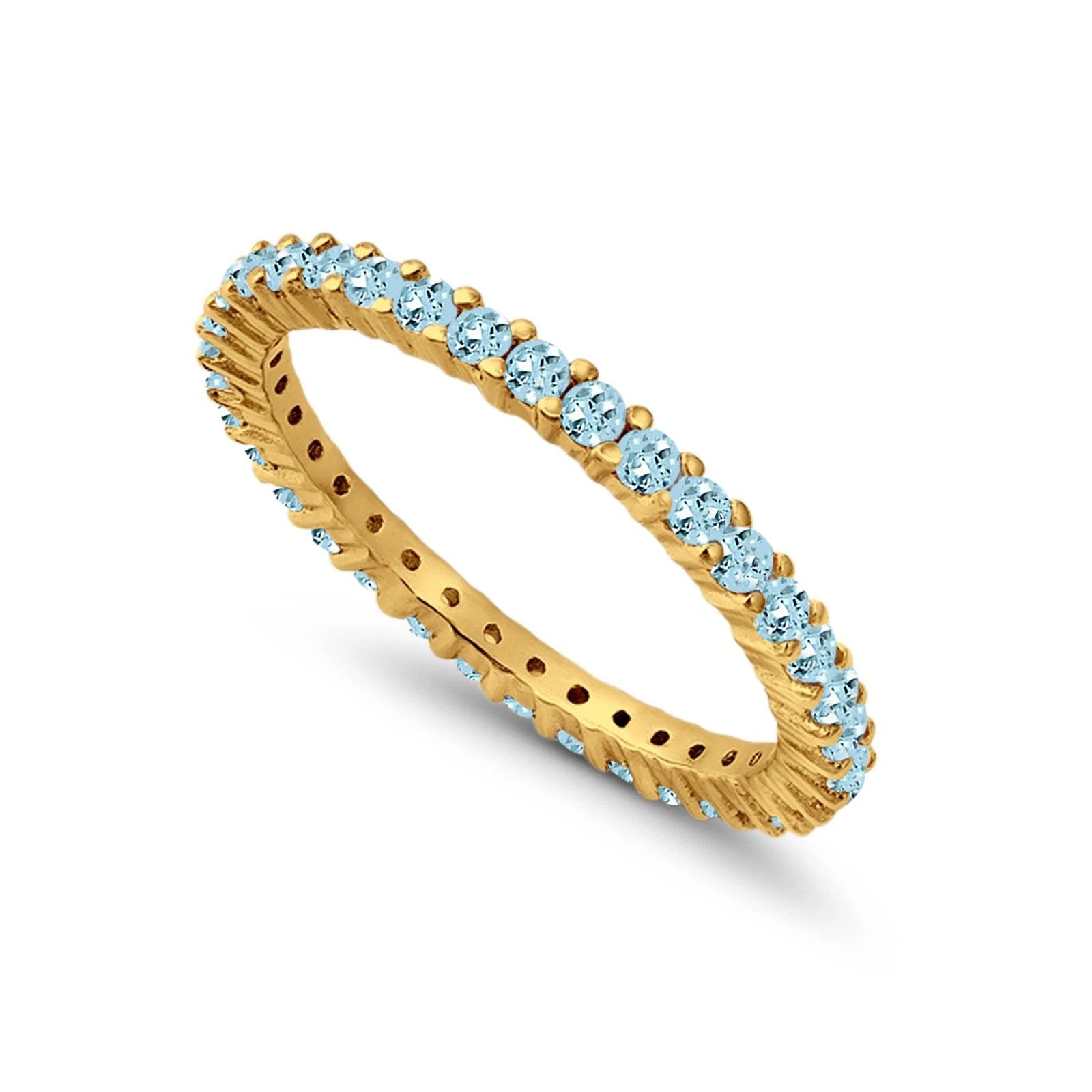 Full Eternity Wedding Band Round Simulated CZ Ring 925 Sterling Silver