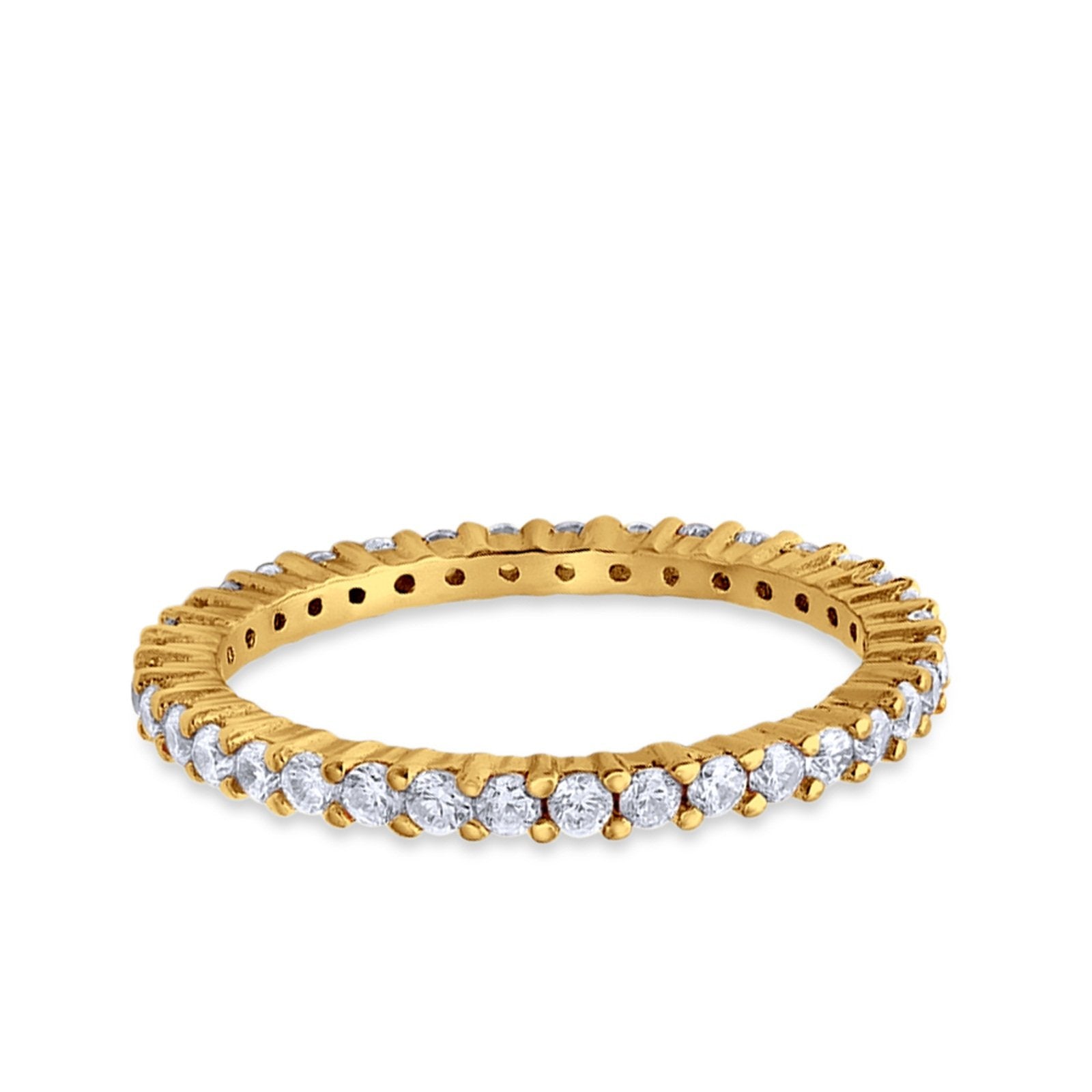 Full Eternity Wedding Band Round Simulated CZ Ring 925 Sterling Silver