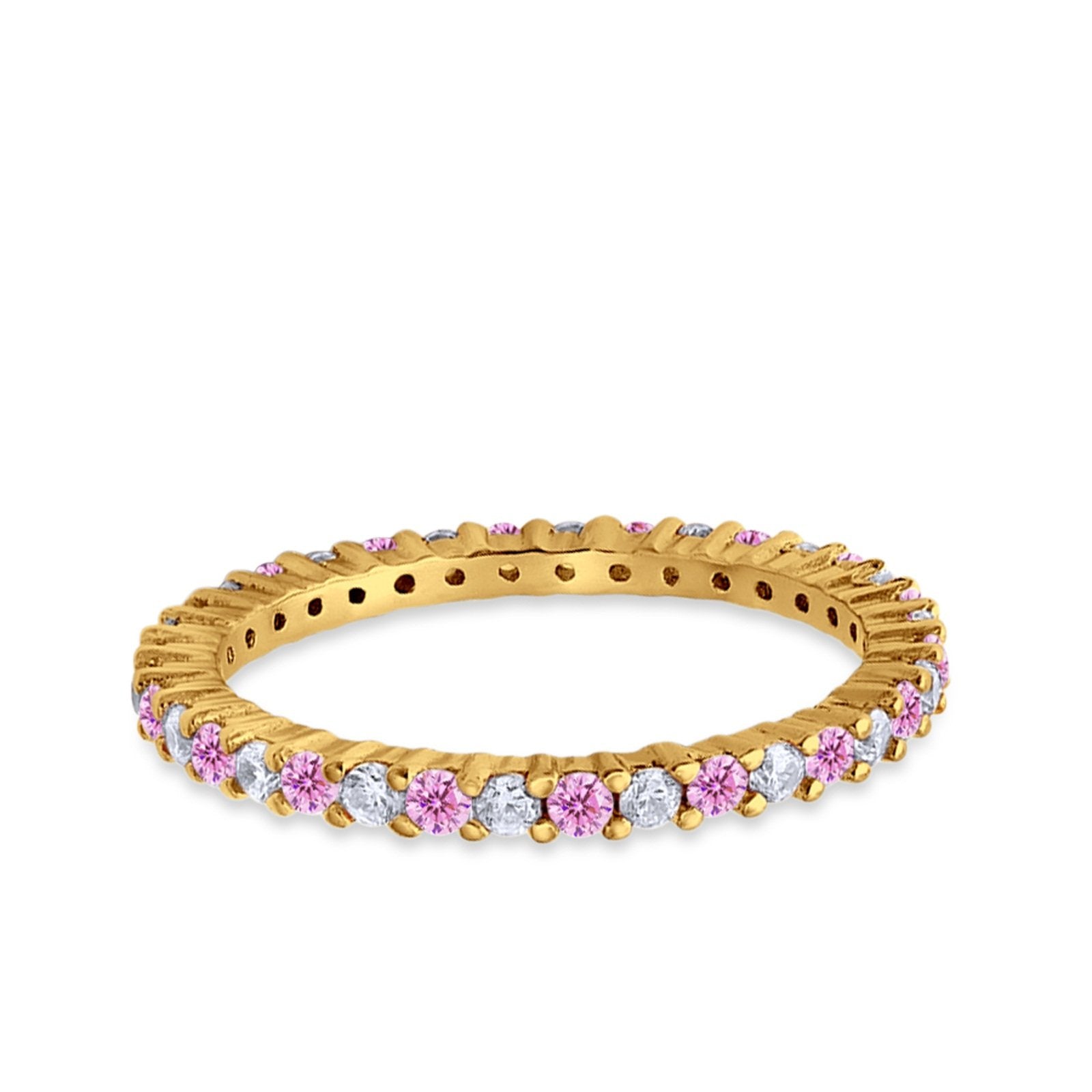 Full Eternity Wedding Band Round Simulated CZ Ring 925 Sterling Silver