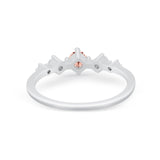 Petite Dainty Fashion Ring Round Simulated Cubic Zirconia 925 Sterling Silver