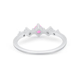 Petite Dainty Fashion Ring Round Simulated Cubic Zirconia 925 Sterling Silver