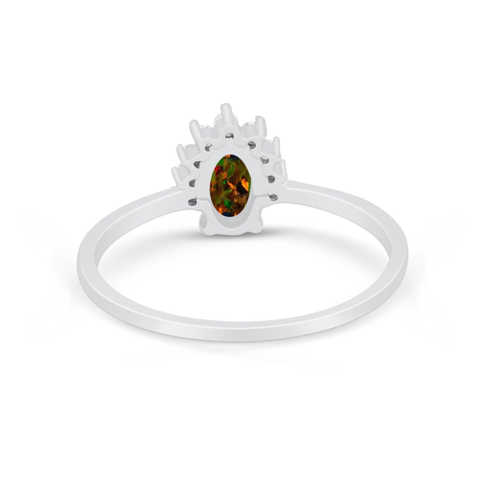 Petite Dainty Thumb Ring Round Simulated Cubic Zirconia 925 Sterling Silver
