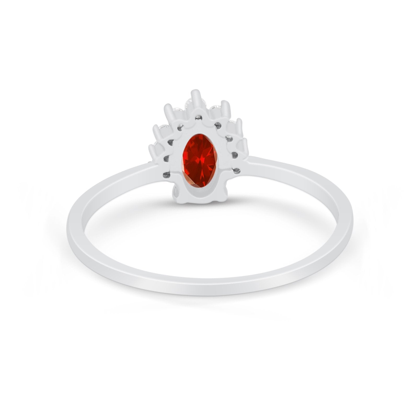 Petite Dainty Thumb Ring Round Simulated Cubic Zirconia 925 Sterling Silver