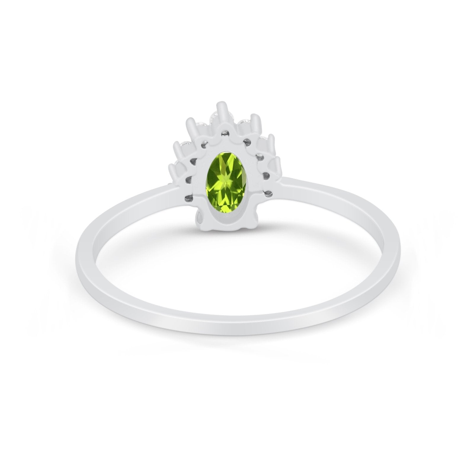 Petite Dainty Thumb Ring Round Simulated Cubic Zirconia 925 Sterling Silver