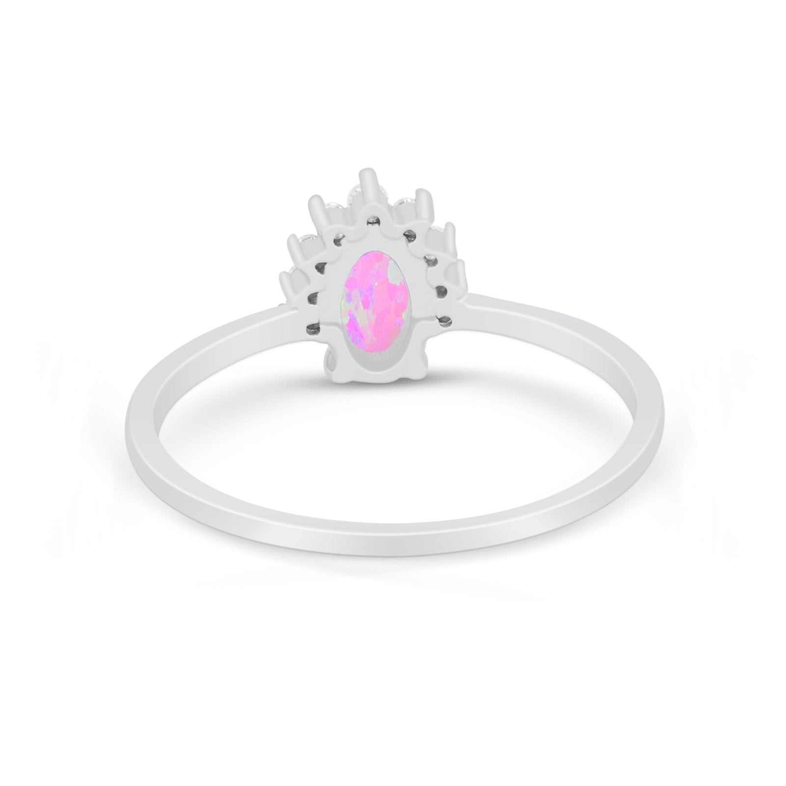 Petite Dainty Thumb Ring Round Simulated Cubic Zirconia 925 Sterling Silver