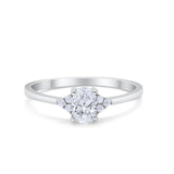 Art Deco Oval Engagement Ring Cubic Zirconia 925 Sterling Silver