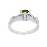 Twisted Shank Infinity Wedding Ring Round Cubic Zirconia 925 Sterling Silver