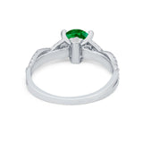 Twisted Shank Infinity Wedding Ring Round Cubic Zirconia 925 Sterling Silver