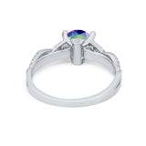 Twisted Shank Infinity Wedding Ring Round Cubic Zirconia 925 Sterling Silver
