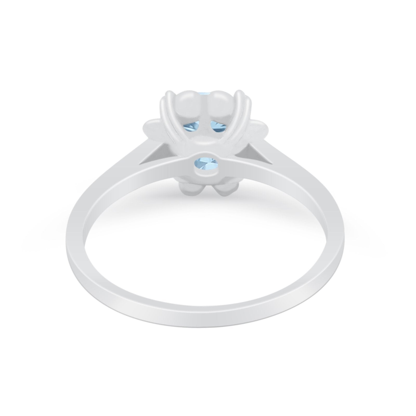 Vintage Style Engagement Ring Simulated Cubic Zirconia 925 Sterling Silver