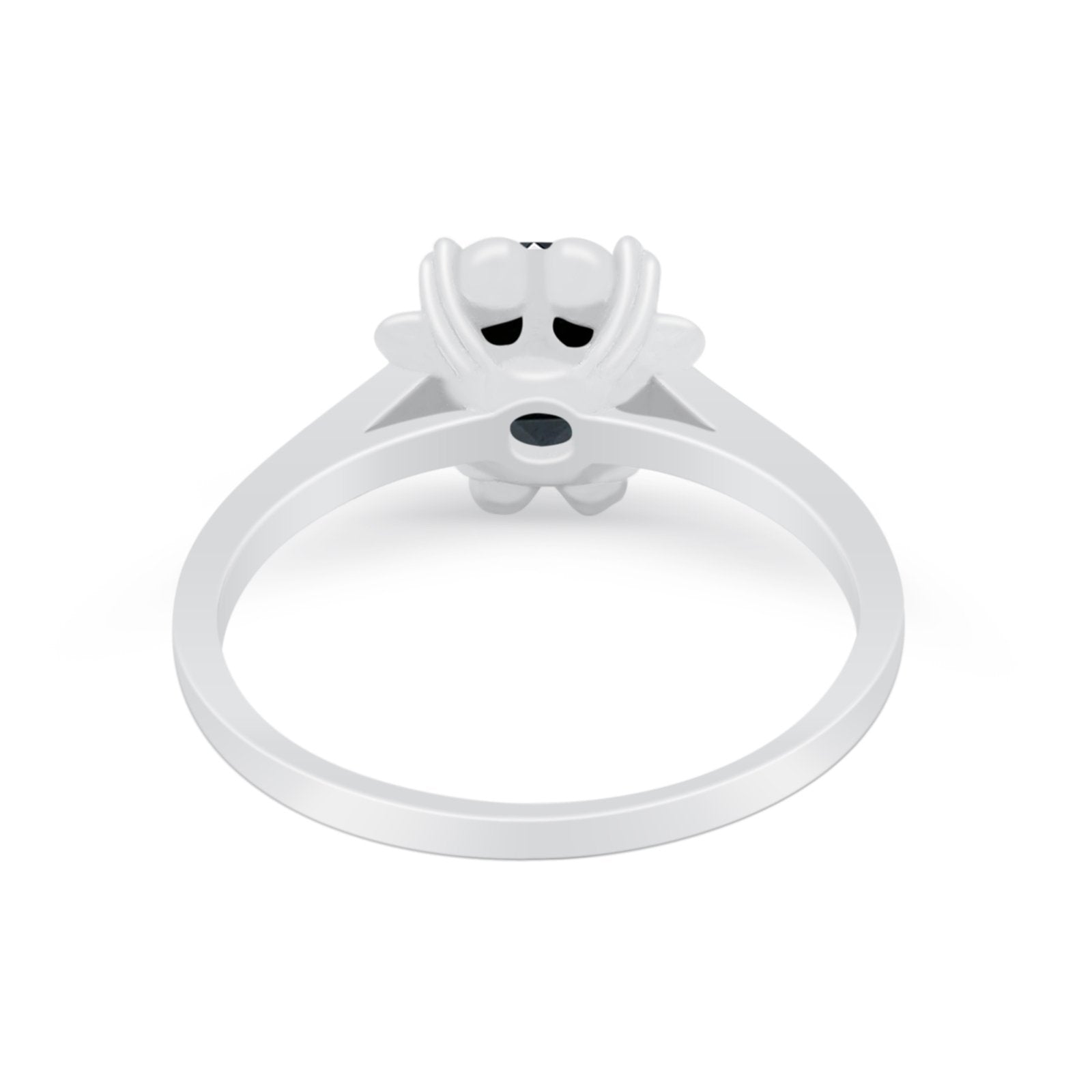 Vintage Style Engagement Ring Simulated Cubic Zirconia 925 Sterling Silver