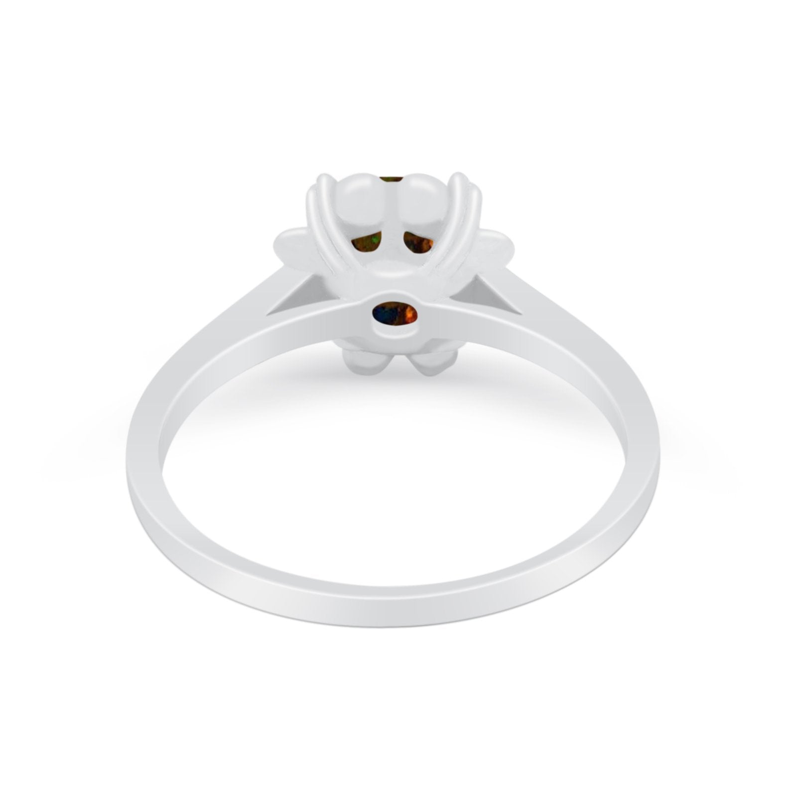 Vintage Style Engagement Ring Simulated Cubic Zirconia 925 Sterling Silver