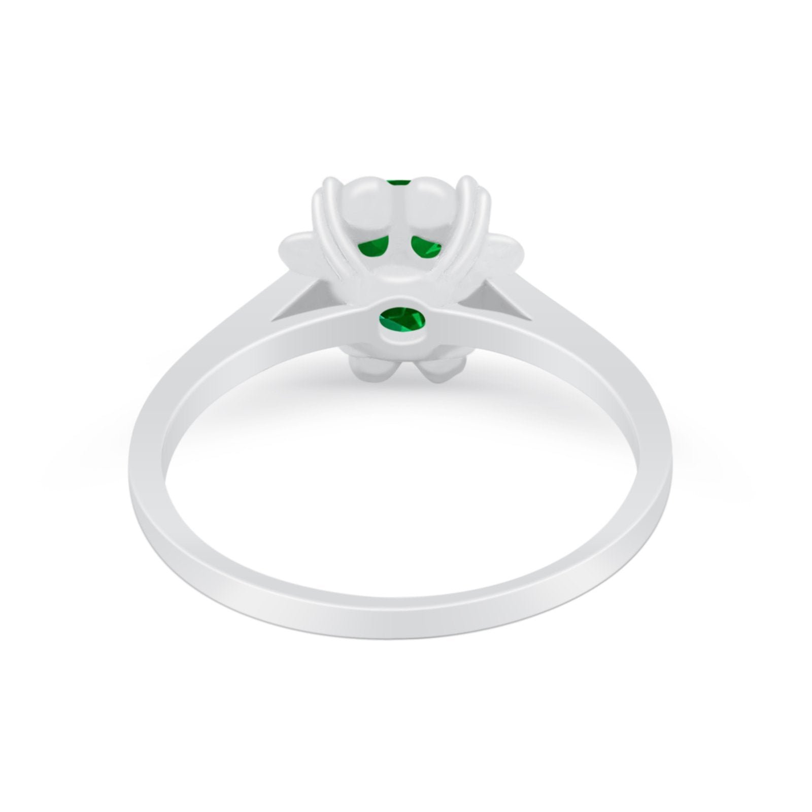 Vintage Style Engagement Ring Simulated Cubic Zirconia 925 Sterling Silver