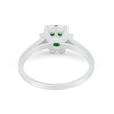 Vintage Style Engagement Ring Simulated Cubic Zirconia 925 Sterling Silver