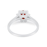 Vintage Style Engagement Ring Simulated Cubic Zirconia 925 Sterling Silver