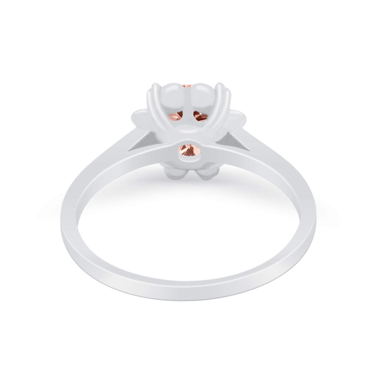 Vintage Style Engagement Ring Simulated Cubic Zirconia 925 Sterling Silver