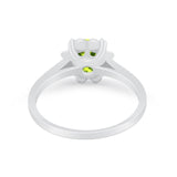 Vintage Style Engagement Ring Simulated Cubic Zirconia 925 Sterling Silver