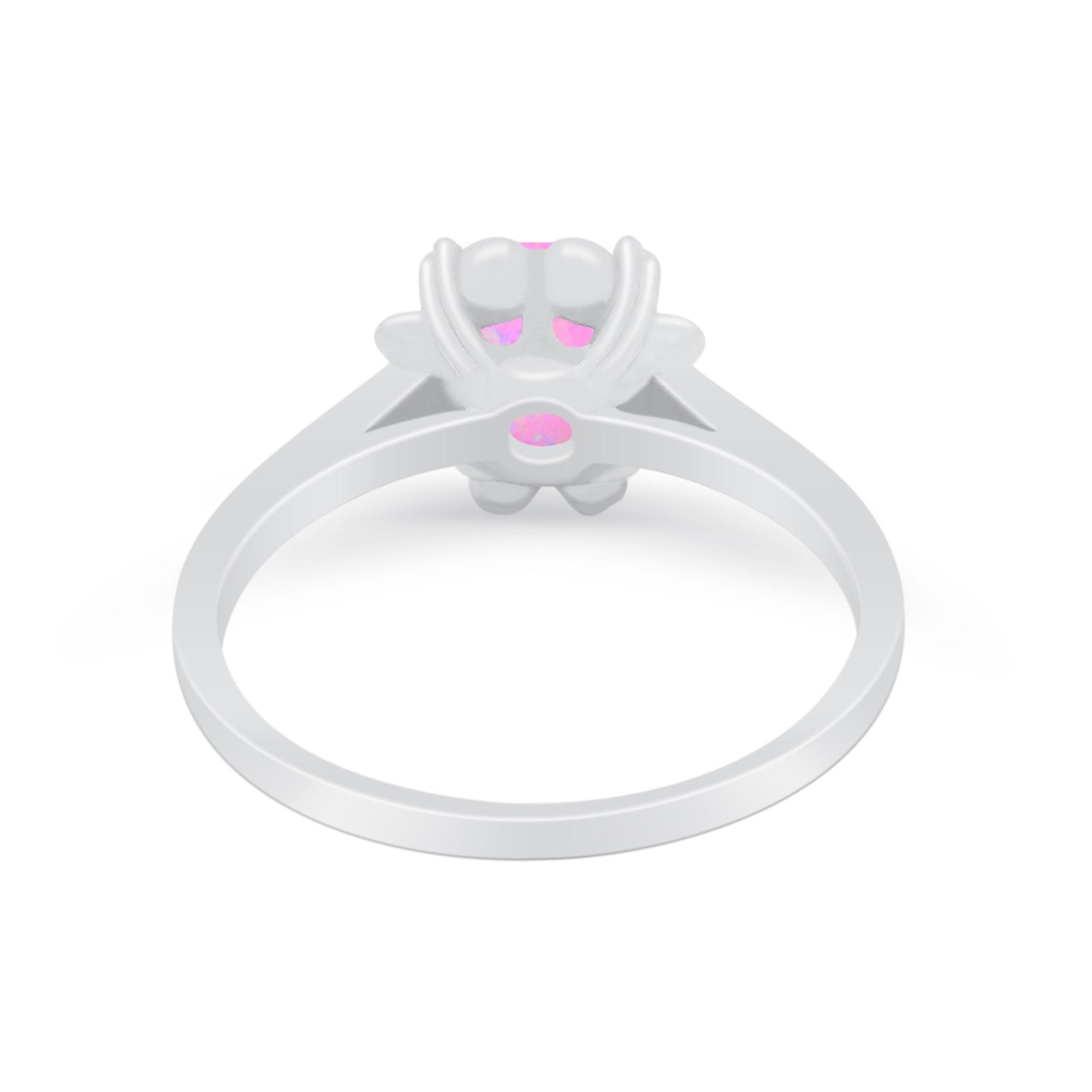 Vintage Style Engagement Ring Simulated Cubic Zirconia 925 Sterling Silver