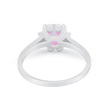 Vintage Style Engagement Ring Simulated Cubic Zirconia 925 Sterling Silver