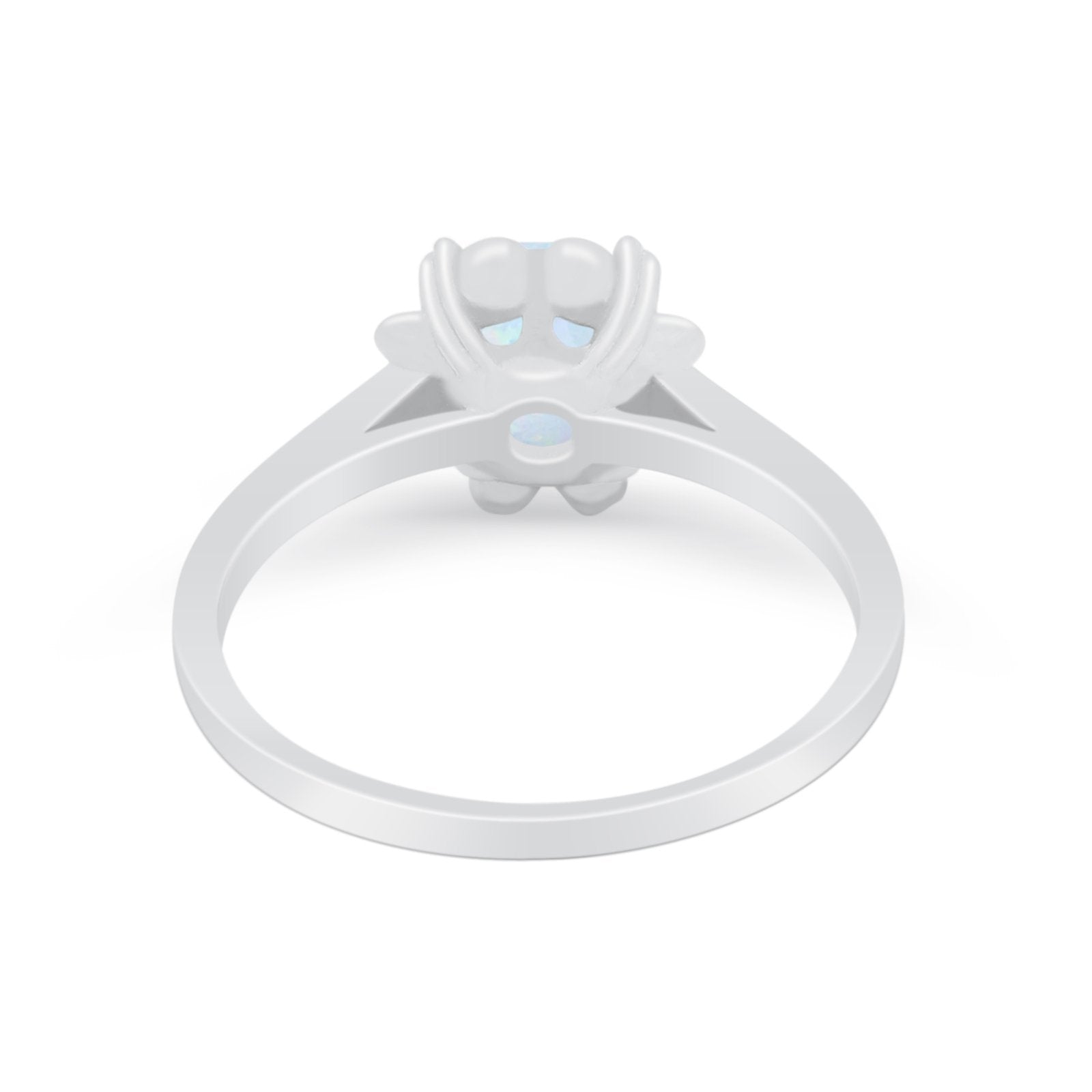Vintage Style Engagement Ring Simulated Cubic Zirconia 925 Sterling Silver