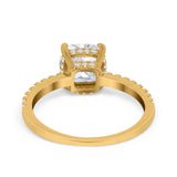 Vintage Cushion Cut Engagement Ring Simulated Cubic Zirconia 925 Sterling Silver