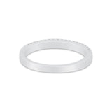 Wedding Thumb Ring Double Row Pave Simulated Cubic Zirconia 925 Sterling Silver