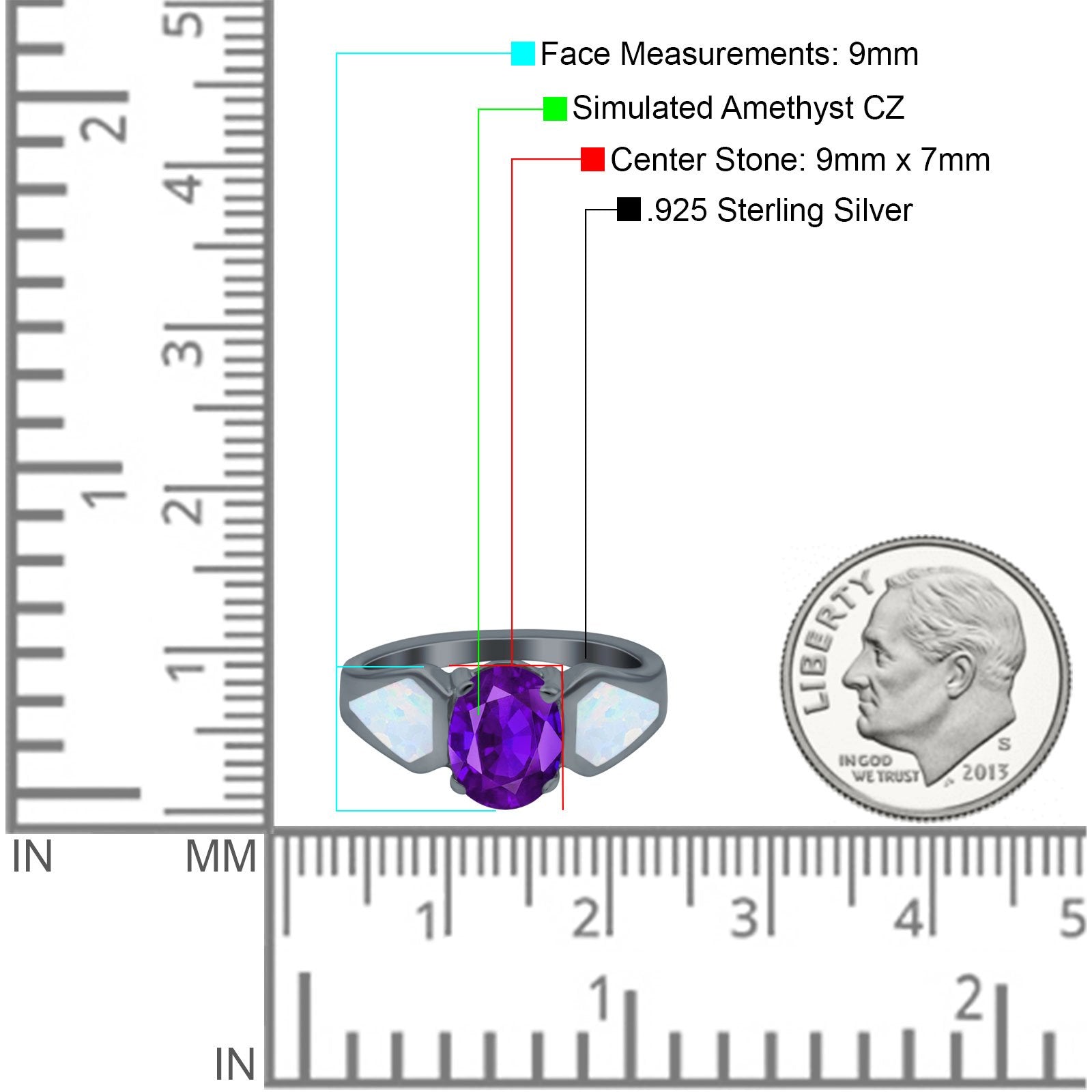 Three Stone Vintage Style Oval Art Deco Created White Opal Wedding Engagement Ring Simulated Cubic Zirconia 925 Sterling Silver