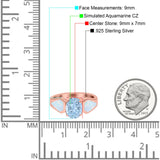 Three Stone Vintage Style Oval Art Deco Created White Opal Wedding Engagement Ring Simulated Cubic Zirconia 925 Sterling Silver