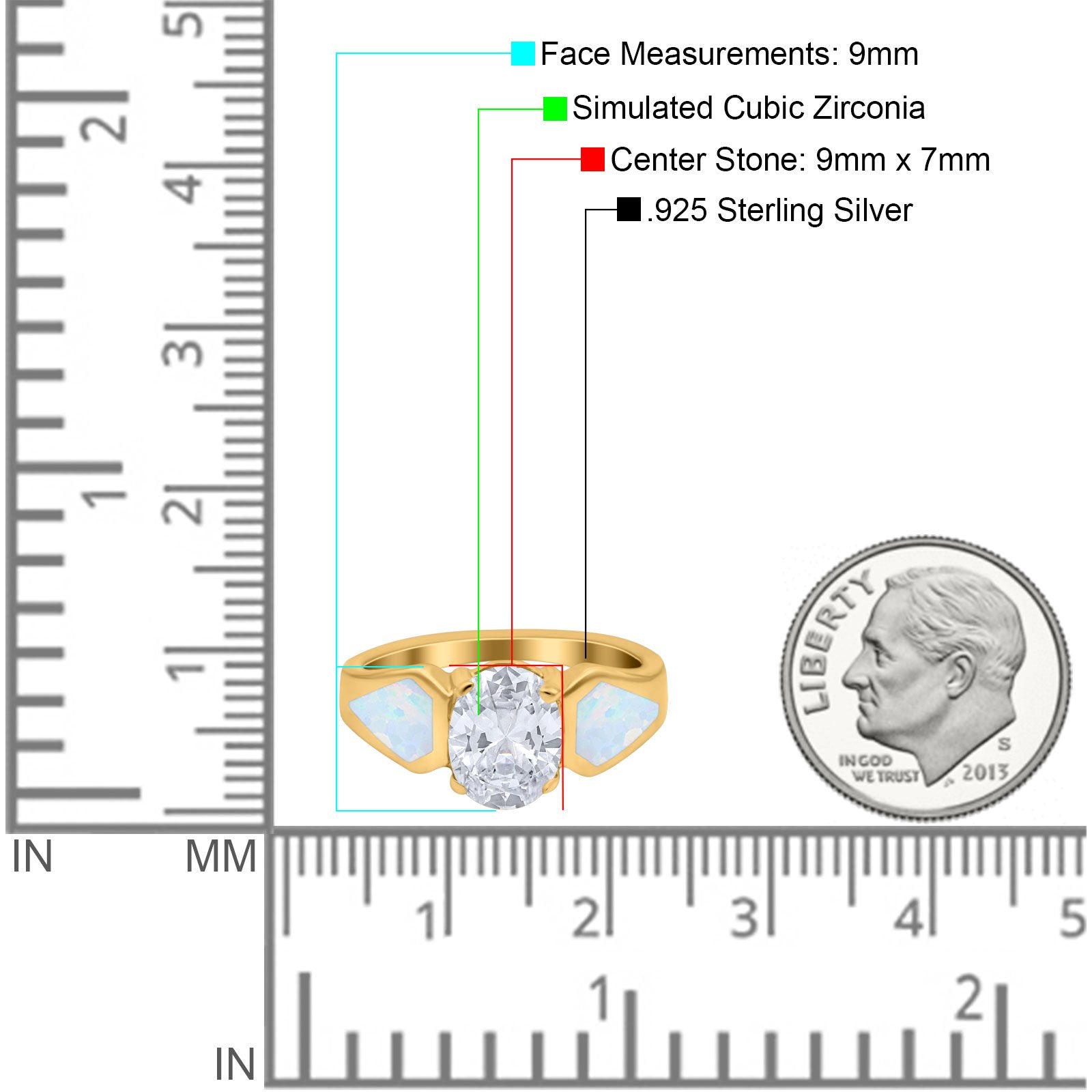 Three Stone Vintage Style Oval Art Deco Created White Opal Wedding Engagement Ring Simulated Cubic Zirconia 925 Sterling Silver