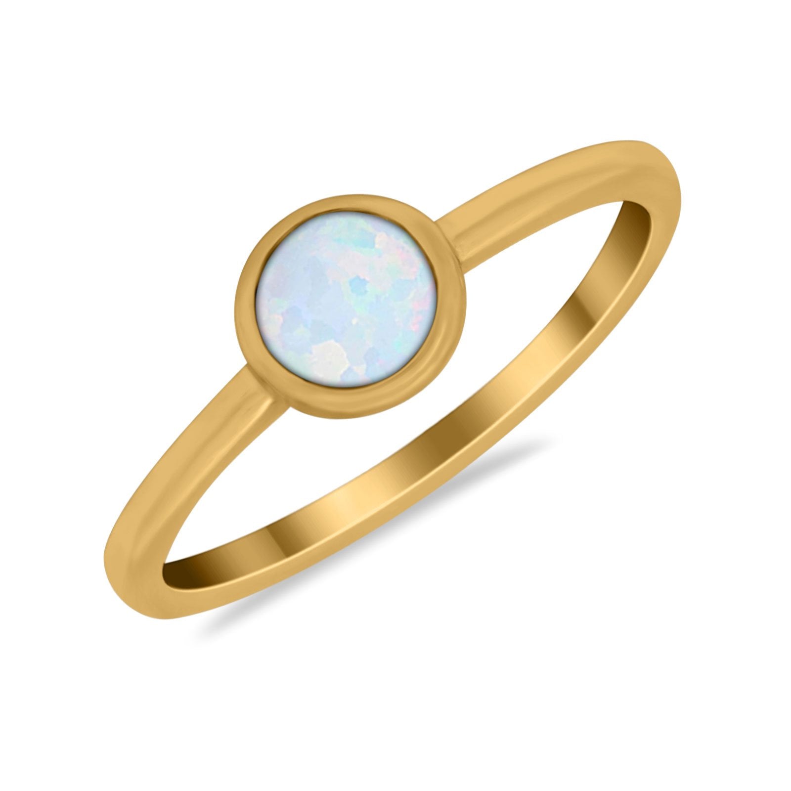 Petite Dainty Ring Solitaire Round Simulated Cubic Zirconia 925 Sterling Silver