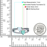 Heart Promise Ring Double Heart Created White Opal Round Simulated Cubic Zirconia 925 Sterling Silver