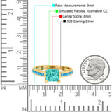 Solitaire Accent Fashion Ring Princess Cut Simulated Cubic Zirconia Created Opal 925 Sterling Silver