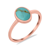 Solitaire Oval Thumb Ring Simulated Cubic Zirconia Stone 925 Sterling Silver