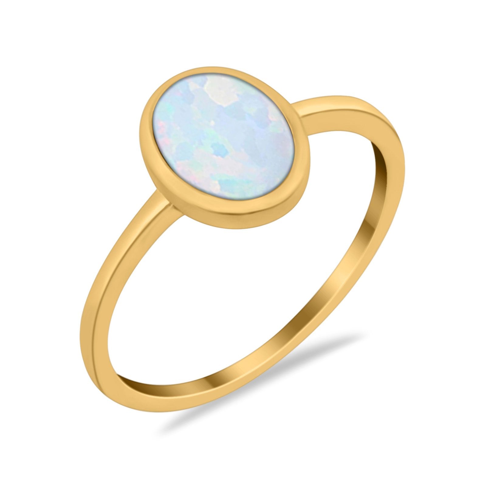 Solitaire Oval Thumb Ring Simulated Cubic Zirconia Stone 925 Sterling Silver