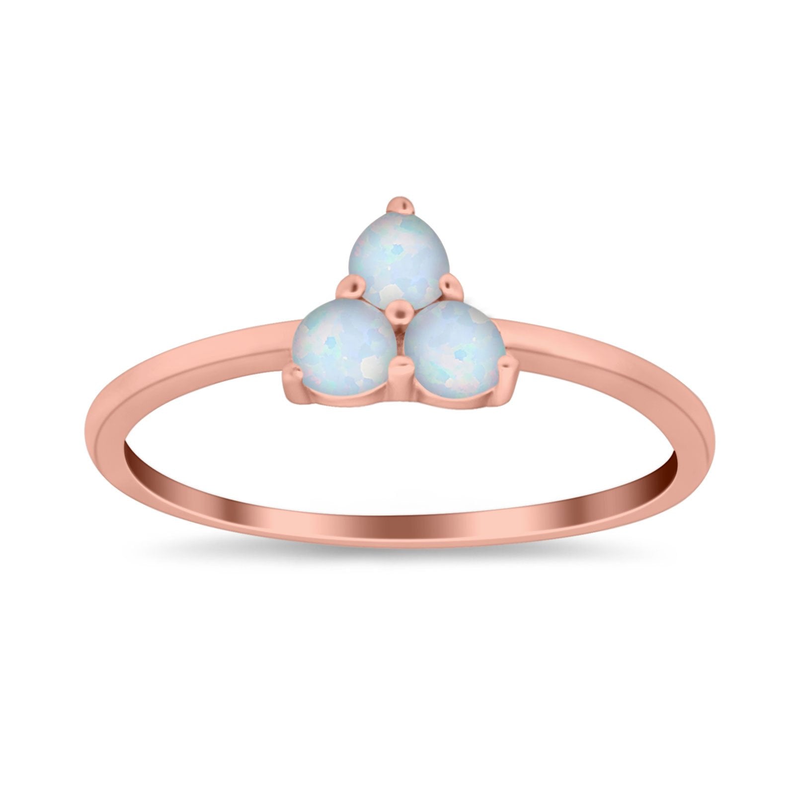 Fashion Thumb Ring Round Simulated Cubic Zirconia Opal 925 Sterling Silver