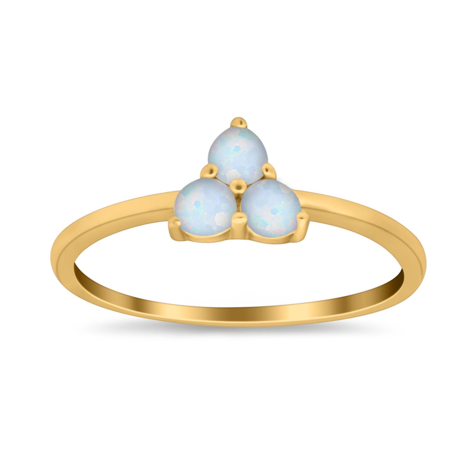 Fashion Thumb Ring Round Simulated Cubic Zirconia Opal 925 Sterling Silver