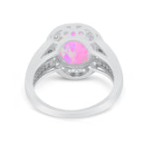 Art Deco Engagement Bridal Ring Simulated Cubic Zirconia 925 Sterling Silver