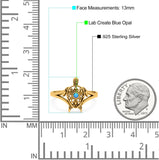 Turtle Ring Band Lab Created Opal 925 Sterling Silver (13mm)