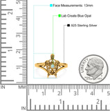 Turtle Ring Band Lab Created Opal 925 Sterling Silver (13mm)