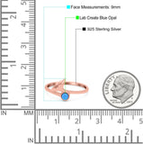 Whale Tail Ring Band Lab Created Opal 925 Sterling Silver (9mm)
