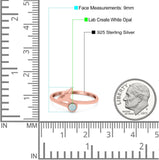 Whale Tail Ring Band Lab Created Opal 925 Sterling Silver (9mm)