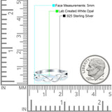 Criss Cross Ring Band Lab Created Opal 925 Sterling Silver (5mm)
