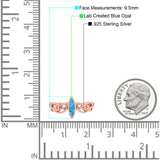 Filigree Thumb Ring Marquise Ring Band Lab Created Opal 925 Sterling Silver (9.5mm)