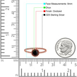 Petite Dainty Rope Vintage Style Lab Opal Ring Solid Round Oxidized 925 Sterling Silver