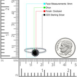 Petite Dainty Rope Vintage Style Lab Opal Ring Solid Round Oxidized 925 Sterling Silver