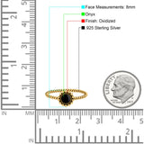 Petite Dainty Rope Vintage Style Lab Opal Ring Solid Round Oxidized 925 Sterling Silver