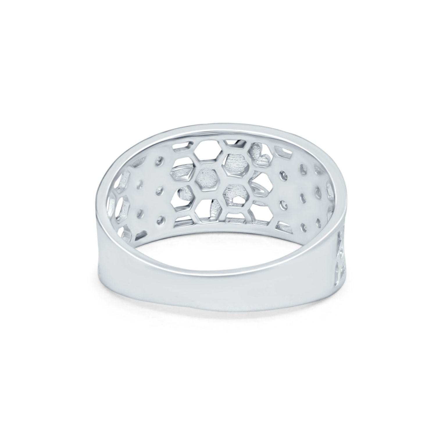Butterfly Ring Eternity Round Simulated Cubic Zirconia 925 Sterling Silver