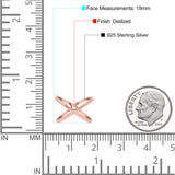 Criss Cross Ring Oxidized Band Solid 925 Sterling Silver Thumb Ring (19mm)