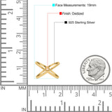 Criss Cross Ring Oxidized Band Solid 925 Sterling Silver Thumb Ring (19mm)