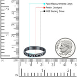 Stars Moon Ring Band 925 Sterling Silver Moon Star Band
